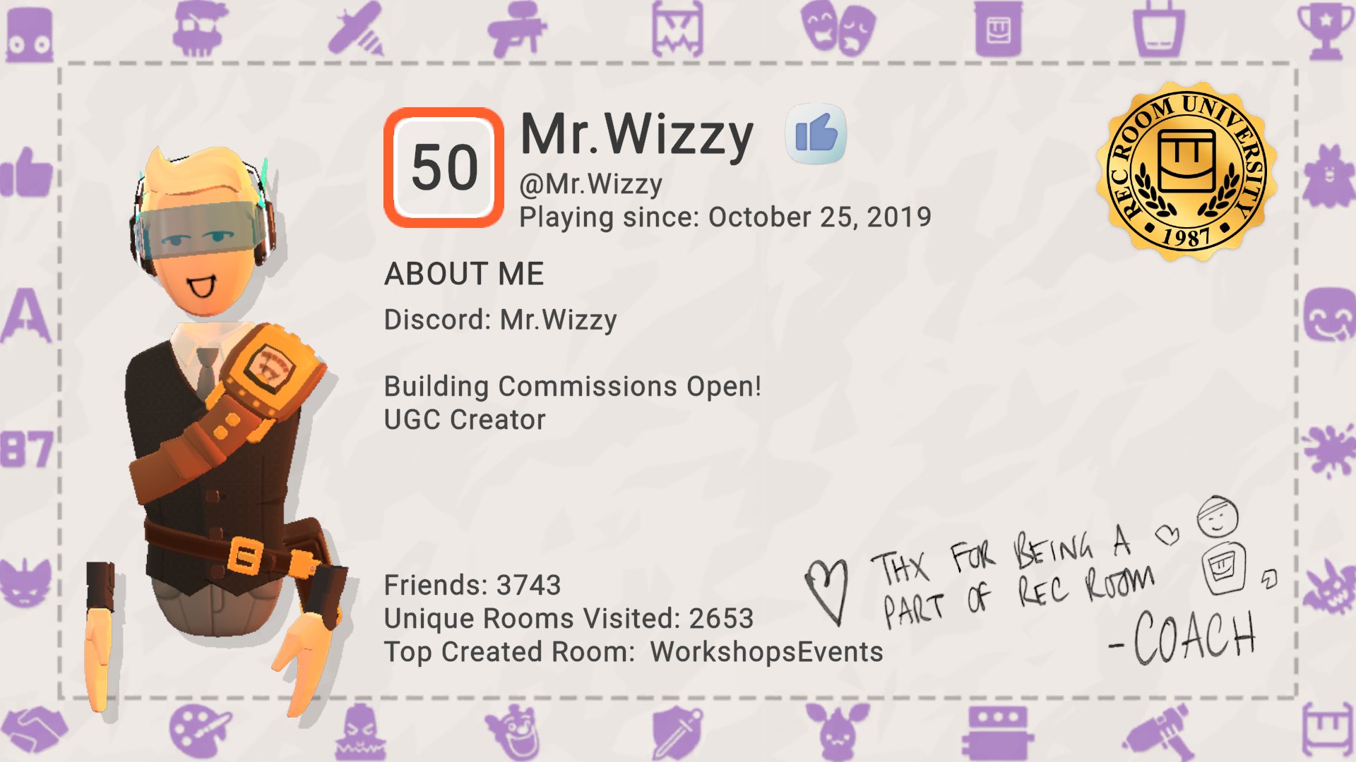 Mr Wizzy Mr.Wizzy's Card - RR Yearbook